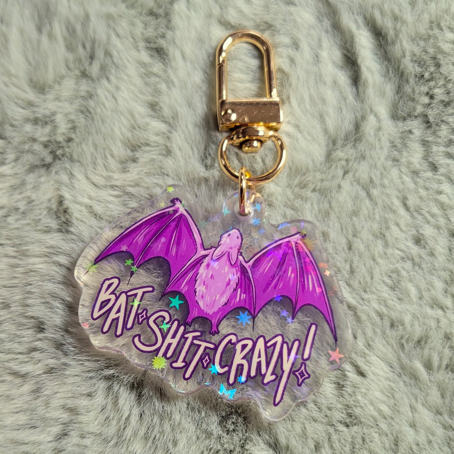 ☆ Bat Sh*t Crazy Holo Keychain ☆