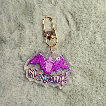 ☆ Bat Sh*t Crazy Holo Keychain ☆