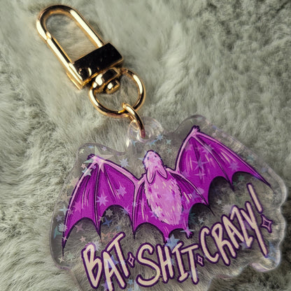 ☆ Bat Sh*t Crazy Holo Keychain ☆