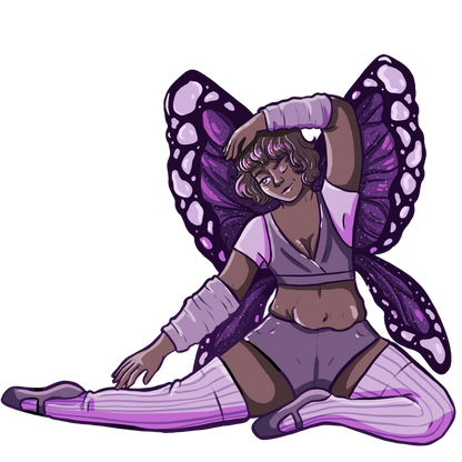 Purple Snow Fairy Sticker