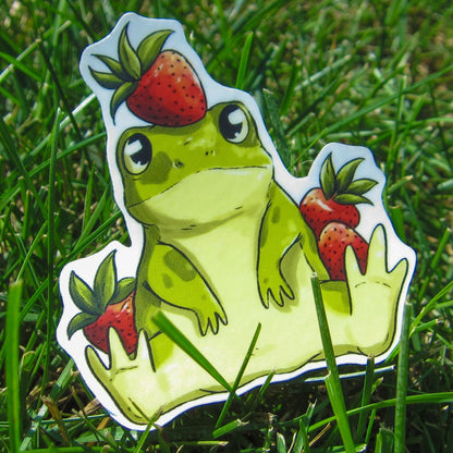 Strawberry Frog Sticker