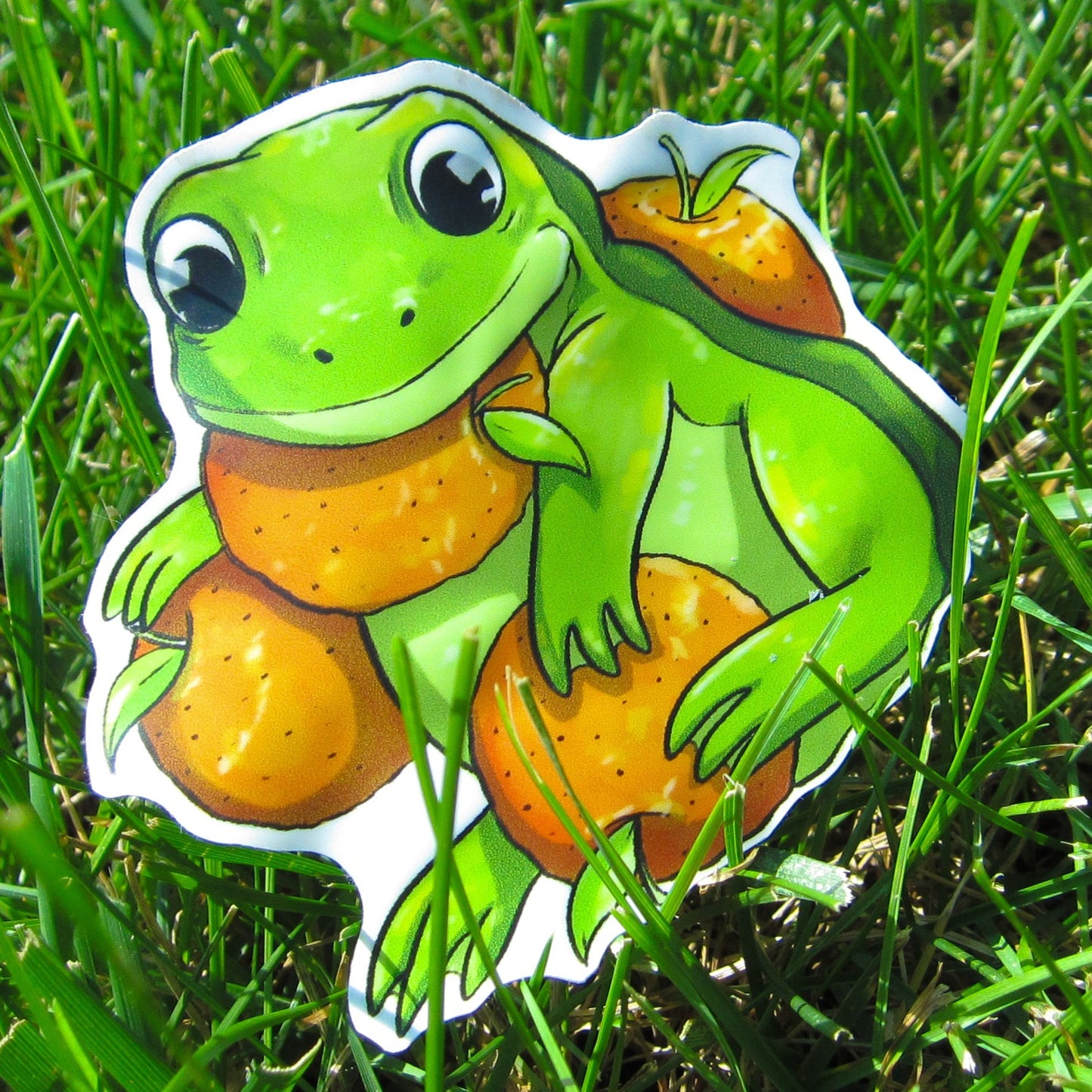 Orange Frog Sticker