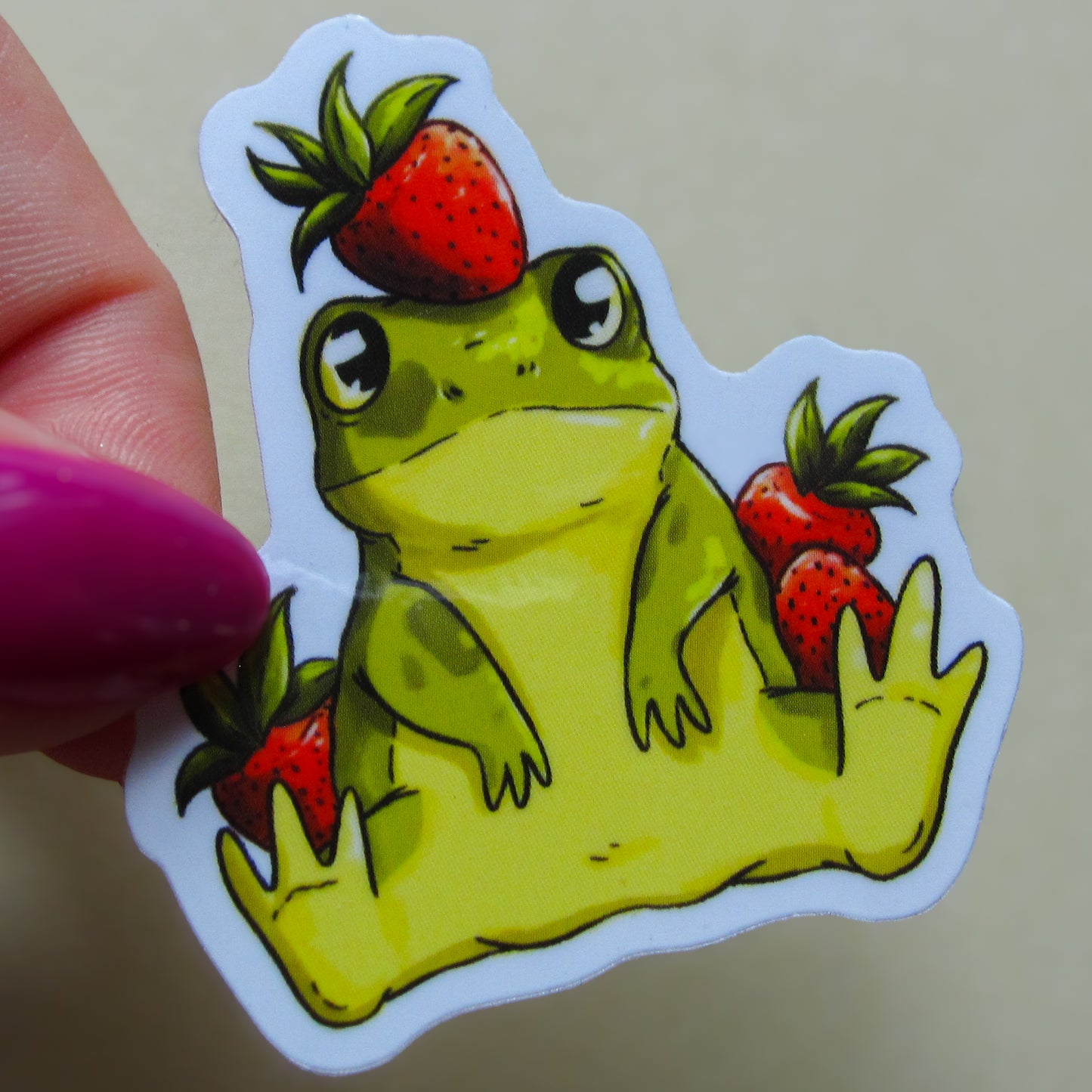 Strawberry Frog Sticker