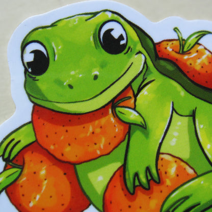 Orange Frog Sticker