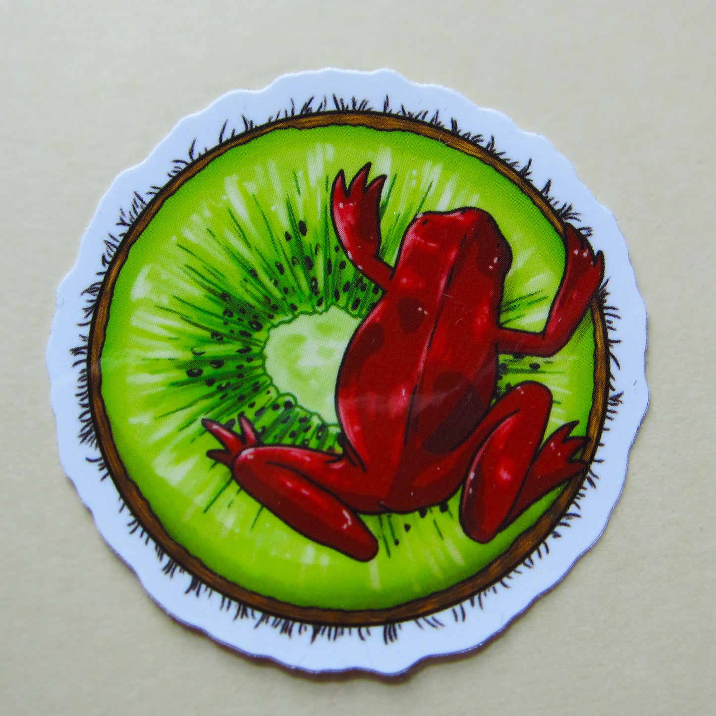 Kiwi Frog Sticker