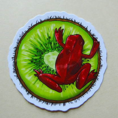 Kiwi Frog Sticker