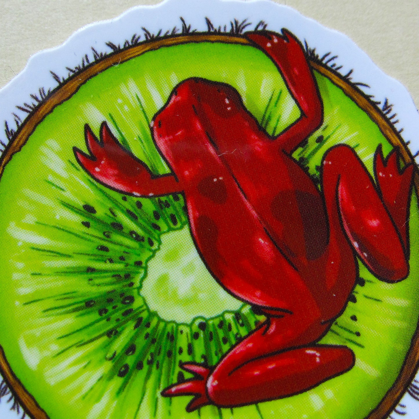 Kiwi Frog Sticker