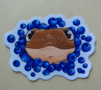 Blueberry Frog Sticker