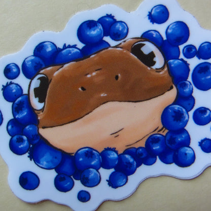 Blueberry Frog Sticker