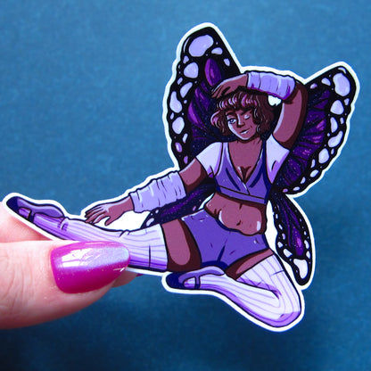 Purple Snow Fairy Sticker