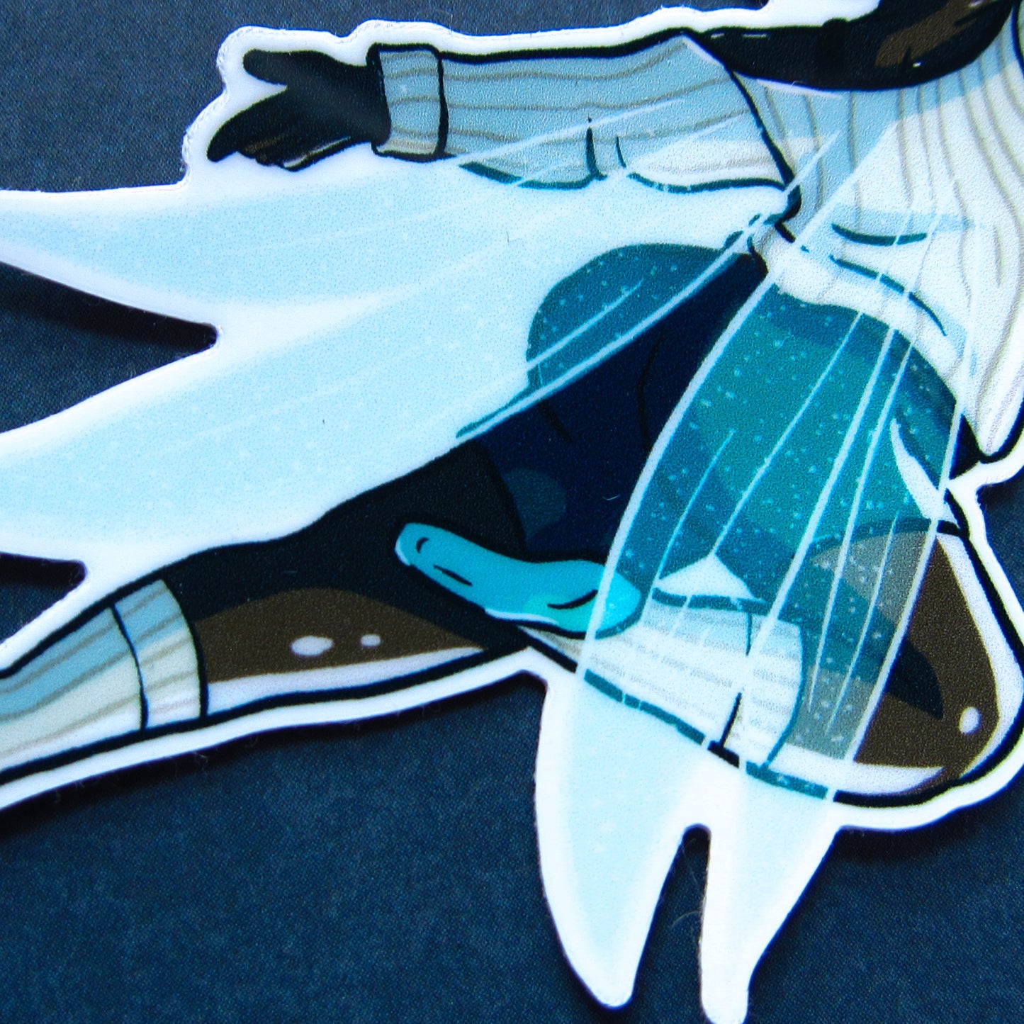 Teal Snow Fairy Sticker