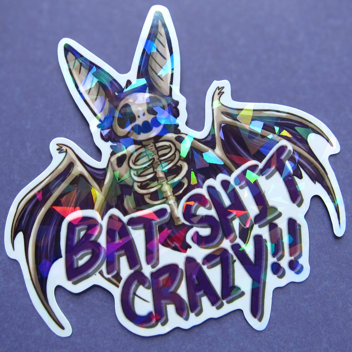 ☆ Holo Bat Sh*t Crazy Sticker ☆