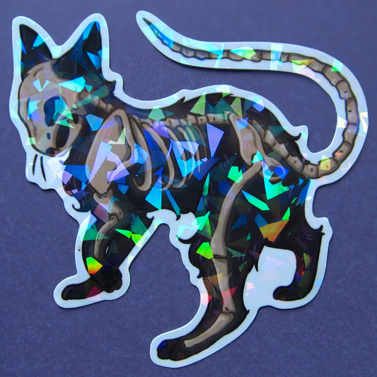 ☆ Holo Skelly Cat Sticker ☆