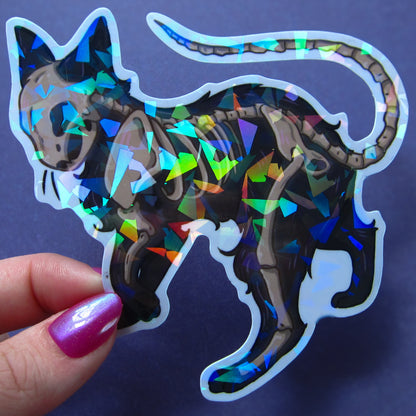 ☆ Holo Skelly Cat Sticker ☆