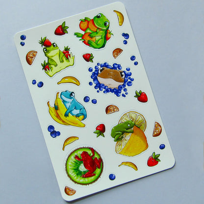 Fruit 'n Frogs Sticker Sheet