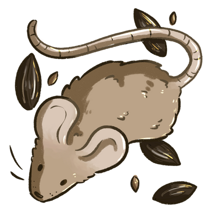 Sunflower Seed Mouse Sticker