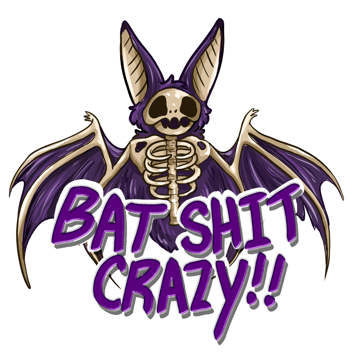 ☆ Holo Bat Sh*t Crazy Sticker ☆