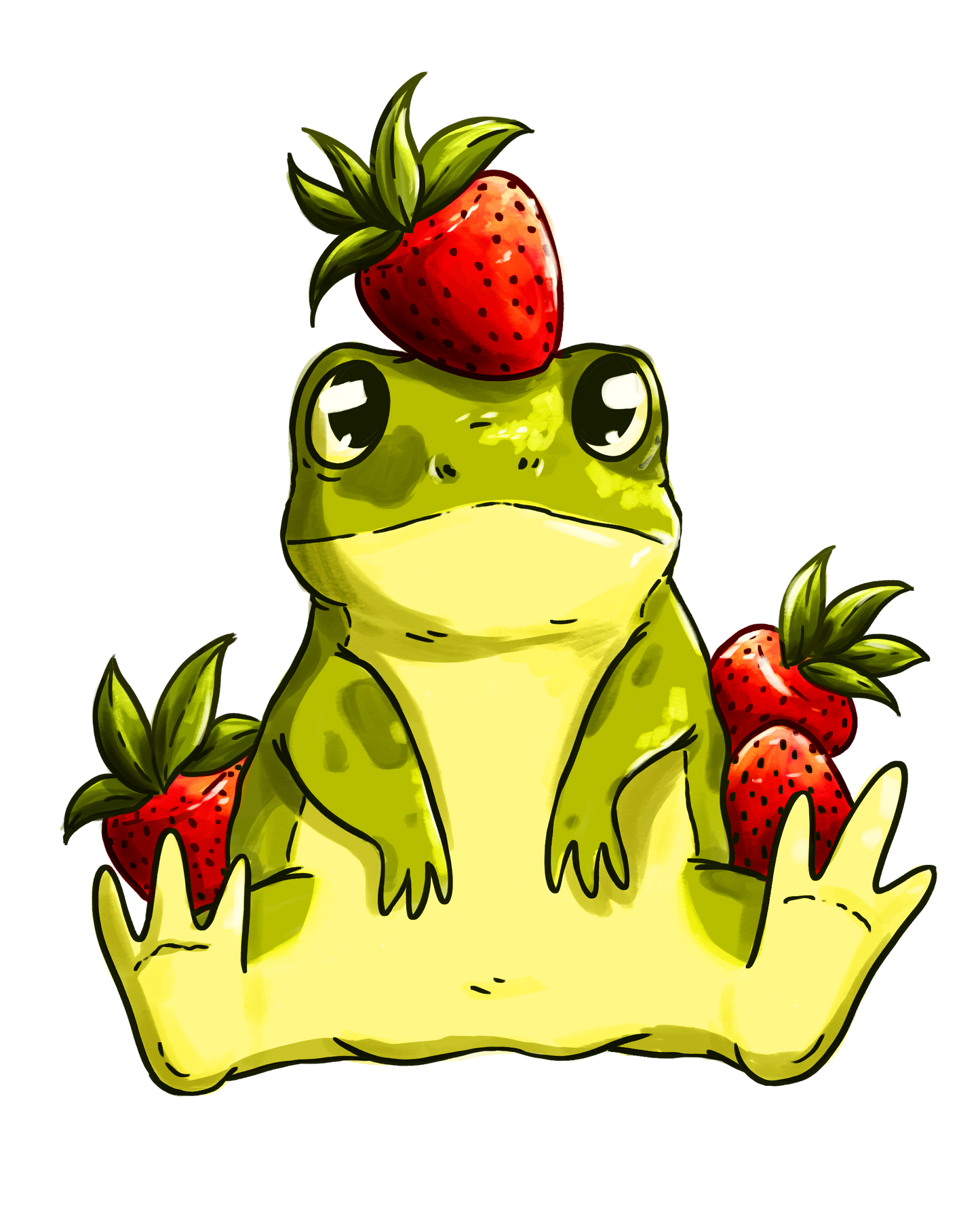 Strawberry Frog Sticker