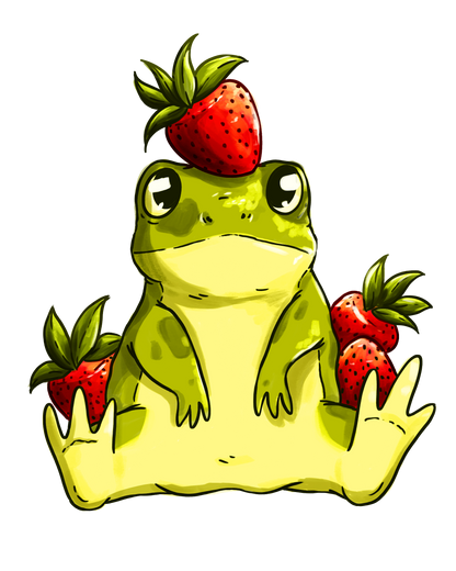 Strawberry Frog Sticker