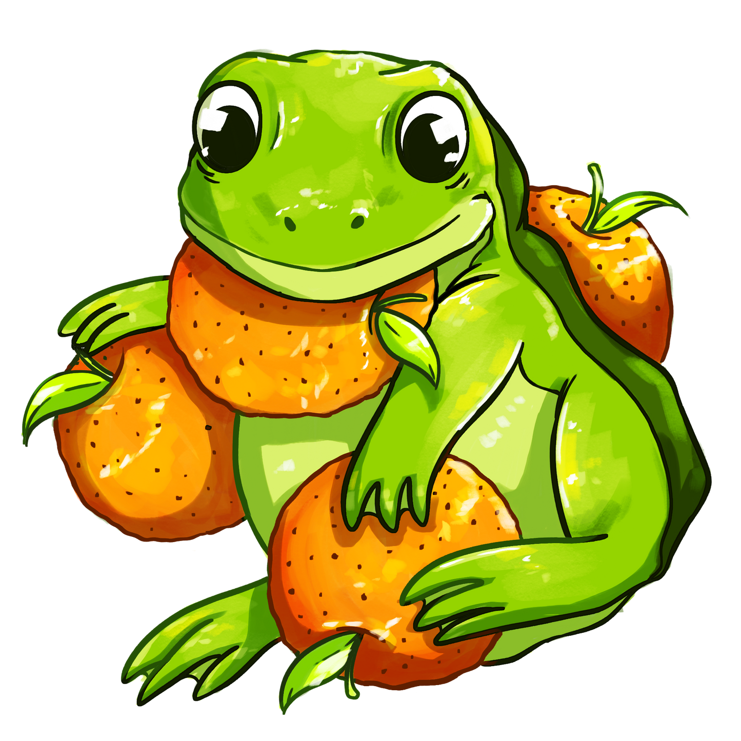 Orange Frog Sticker