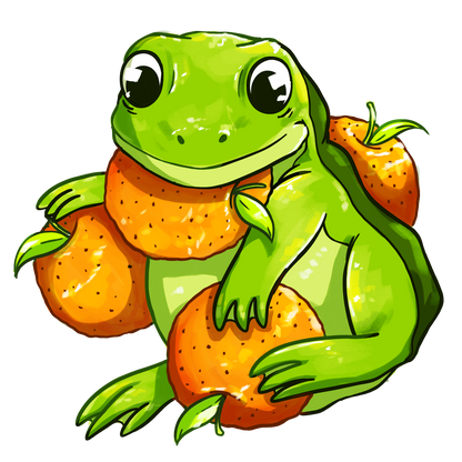 Orange Frog Sticker