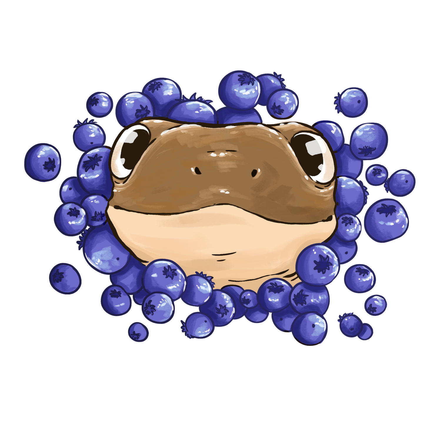 Blueberry Frog Sticker