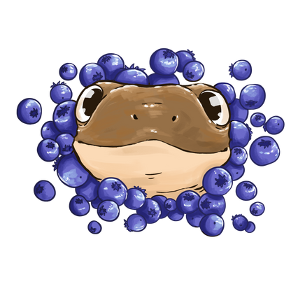 Blueberry Frog Sticker