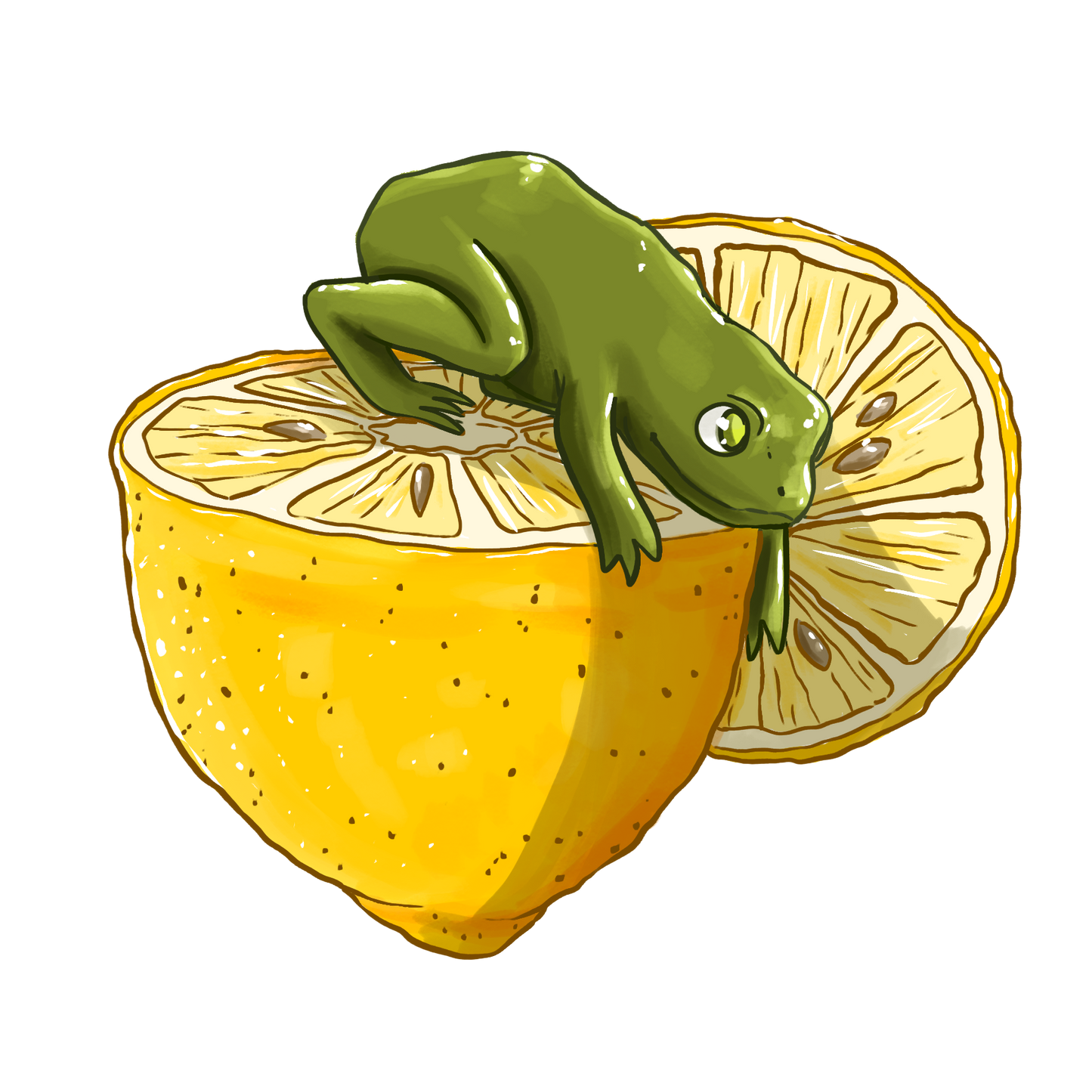 Lemon Frog Sticker