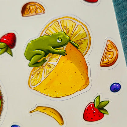 Fruit 'n Frogs Sticker Sheet