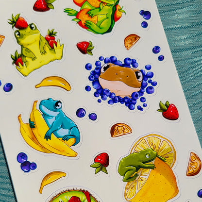 Fruit 'n Frogs Sticker Sheet