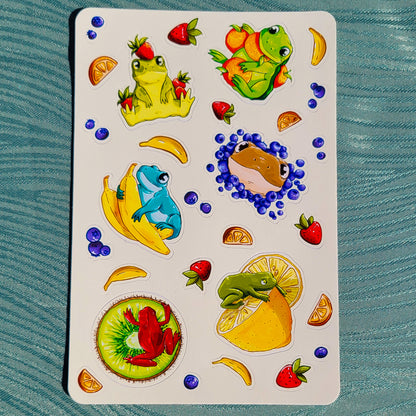 Fruit 'n Frogs Sticker Sheet