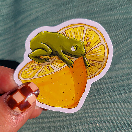 Lemon Frog Sticker