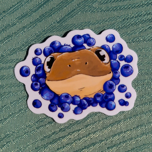 Blueberry Frog Sticker