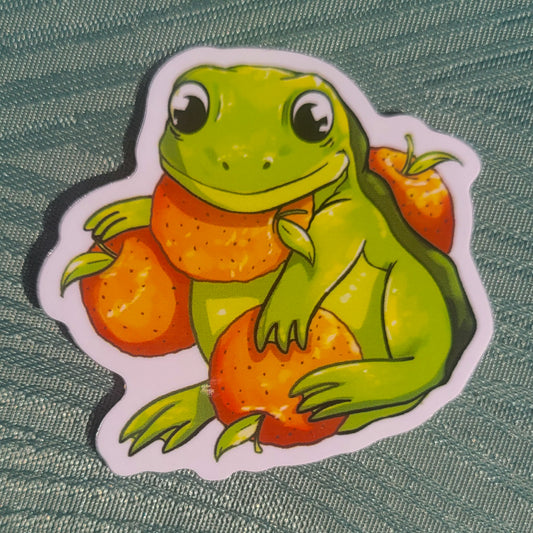 Orange Frog Sticker